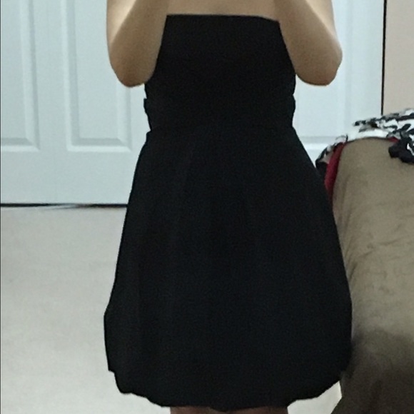 Black strapless dress