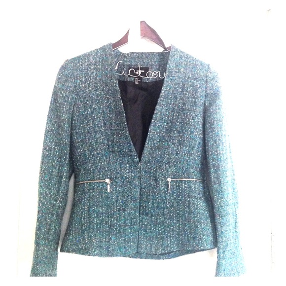 H&M green structured blazer