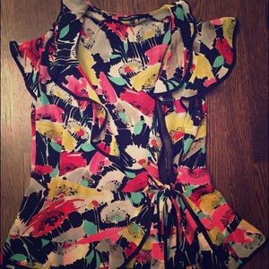Nanette Lepore silk wrap top