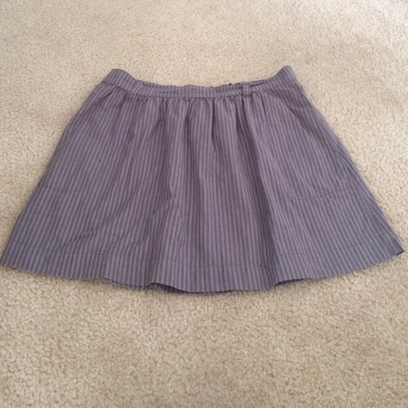 gap grey stripe skirt