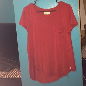 Red, Hollister shirt.
