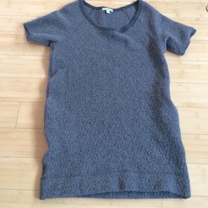 Cute gray sweater dress.