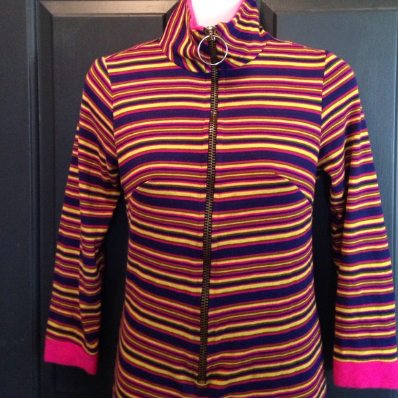 Vintage Mod 1970's striped dress - Picture 2 of 4