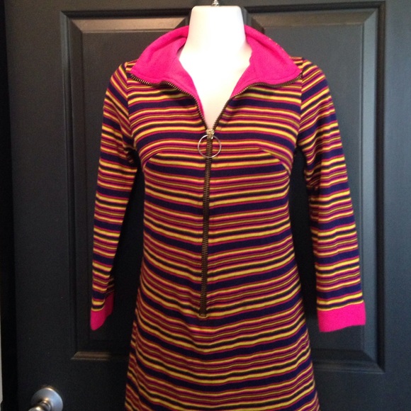 Vintage Mod 1970's striped dress - Picture 4 of 4