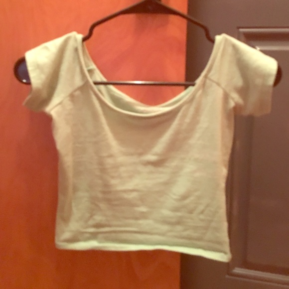 Light pastel green crop top