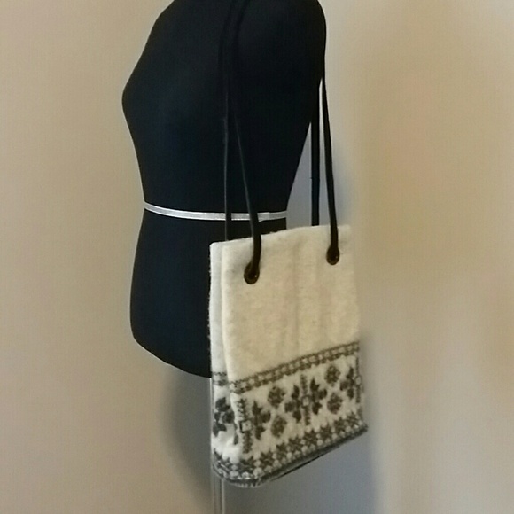 Felted Fair Isle cross body Bag