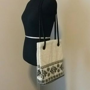 Felted Fair Isle cross body Bag