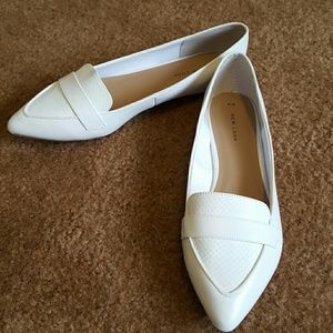 New Look White Pointed Flats
