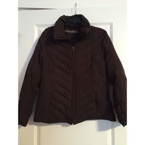 Brown Kenneth Cole Reaction Puffer Coat