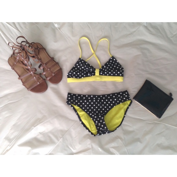 Black and yellow bikini