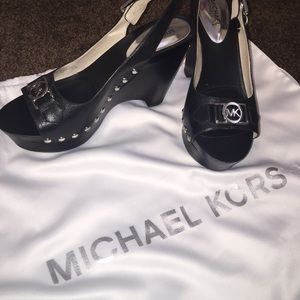Michael kors studded wedges