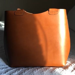 Zara leather tote
