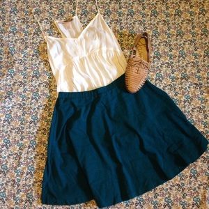 Teal circle skirt