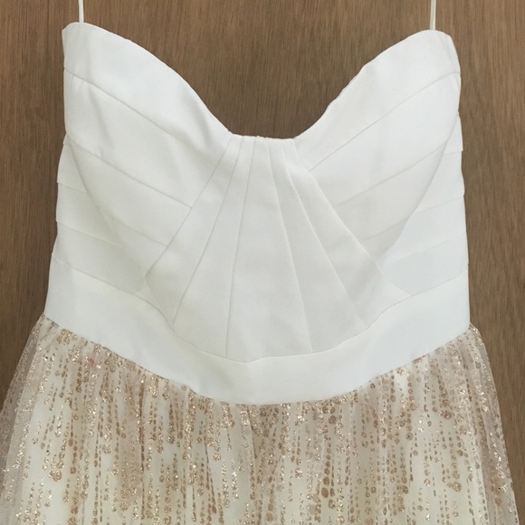 white and gold prom dress - Picture 2 of 4