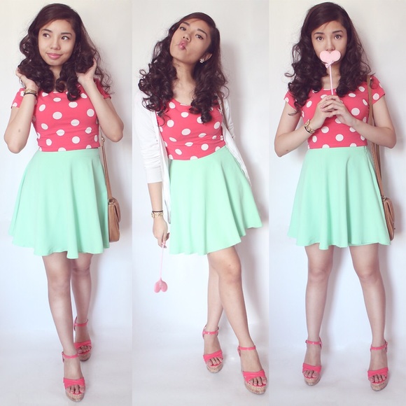 Mint Green Skater Skirt
