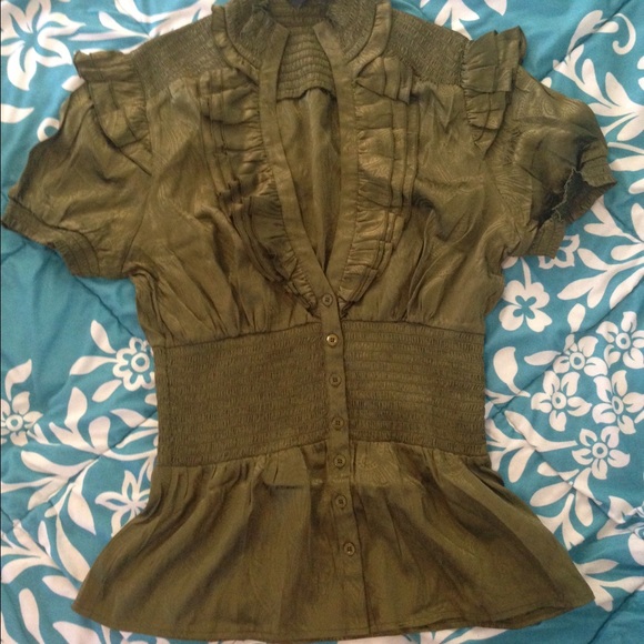 Bebe Olive Green Top