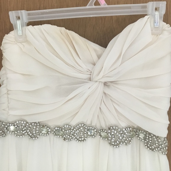 strapless off white prom dress - Picture 4 of 4