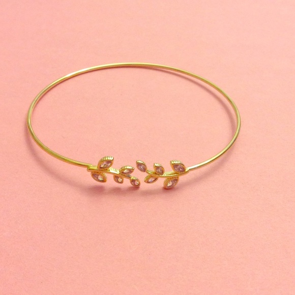 Gold Brass Leaf Cuff