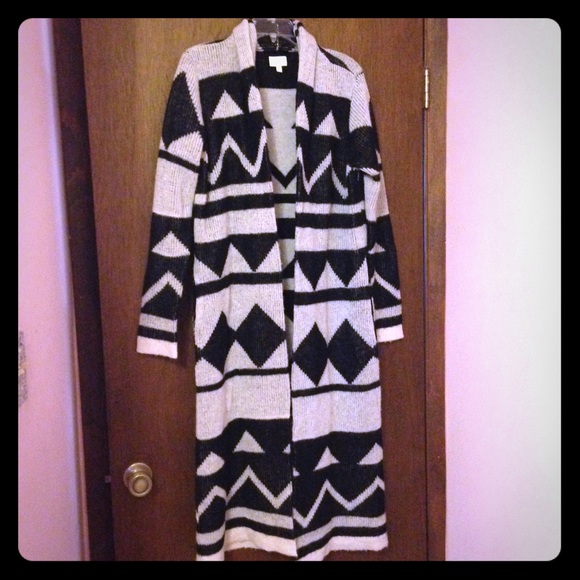 Aztec Print long Coat Sweater!!