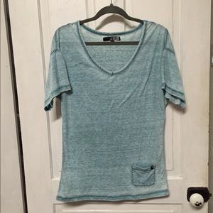 Volcom light blue v neck