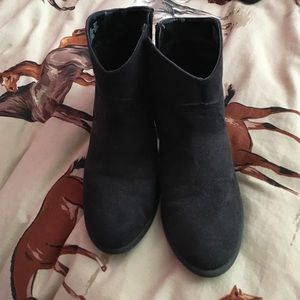 Black suede ankle boots