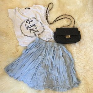 Brandy Melville Light blue Heather skirt