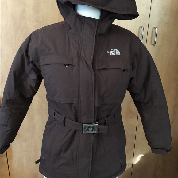 Girls' size L North Face brown winter coat