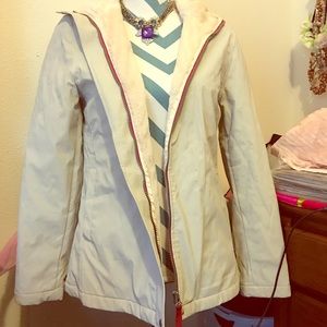 Beautiful Cream Fur-Lined Jacket (faux)