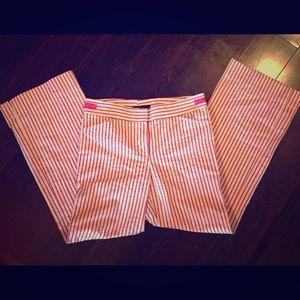 BCBGMaxAzria Pink/Off-white Wide-leg Trouser