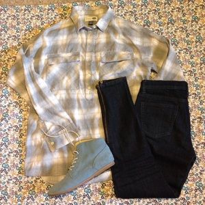 Oversized gray flannel