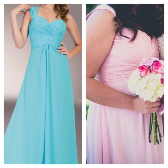 Soft Pink Chiffon Bridesmaid Dress