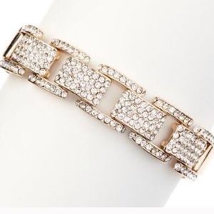 18K Gold Plated Pave Link Bracelet