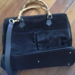 Black suede Gucci bag read descript