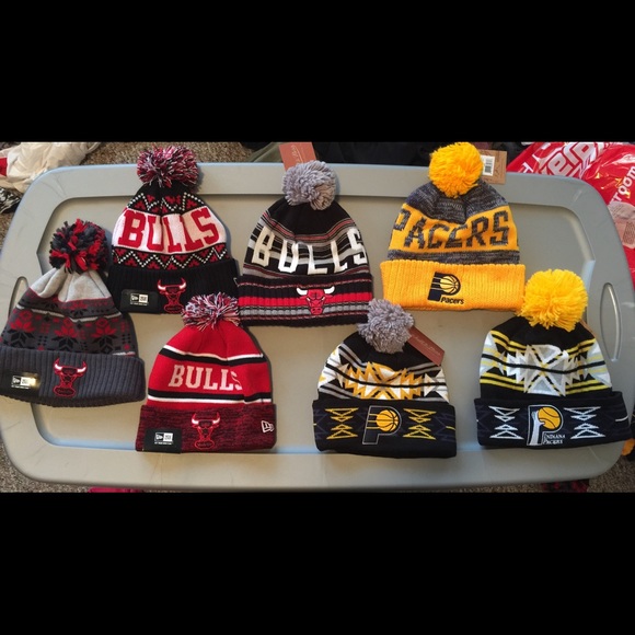 🔴⚪️🔶NEW KNIT WINTER CAPS! Bulls & Pacers🔶⚪️🔴