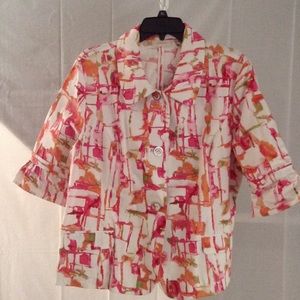 Chico's multi spring color blazer size 3