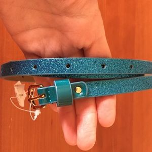 Blue glitter belt