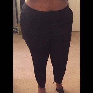 Black pants with elastic waist