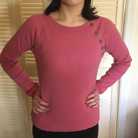 Pink BR shirt with button detail
