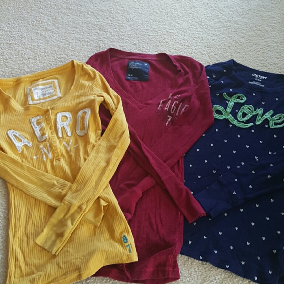 BUNDLE of Long Sleeved Thermal Tops