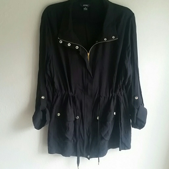 Black/Gold Lightweight Utility Jacket