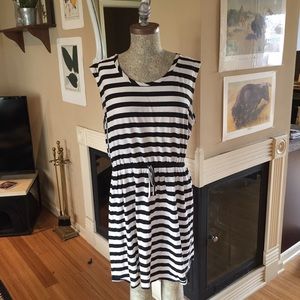 Black and White Striped Dress