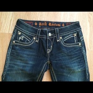 Rock revival boot cut jeans.