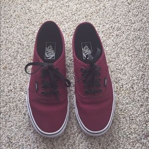 Burgundy Vans Authentic Skate Shoe