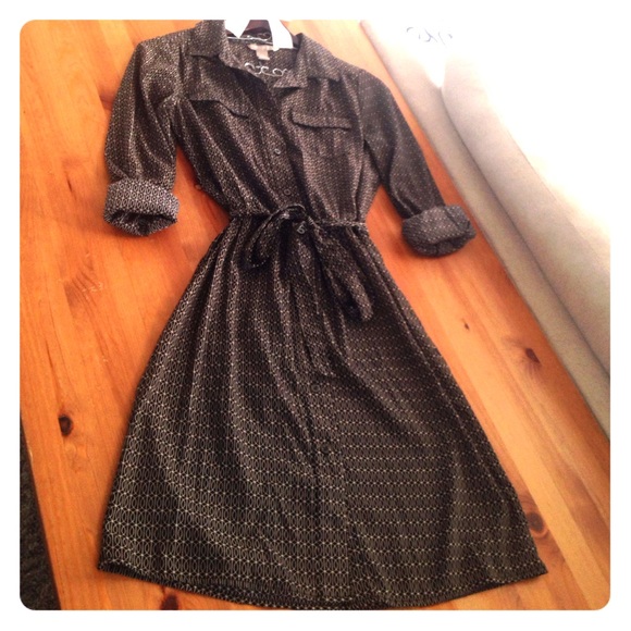 Banana Republic black shirt dress