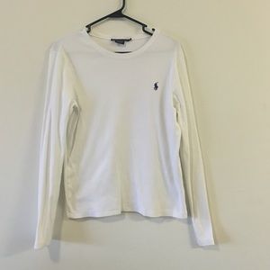 White long sleeve Ralph Lauren top