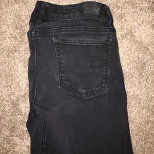 AEO Super Stretch Black Jeggings