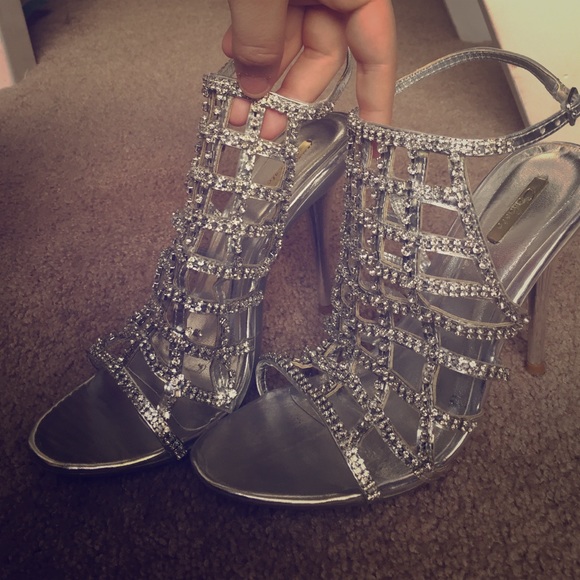flirty, fancy metallic and rhinestone heels