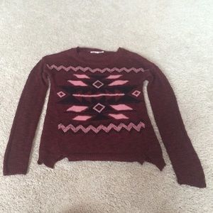 burgundy sweater
