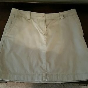 L L Bean 12P Kaki skirt NWOT