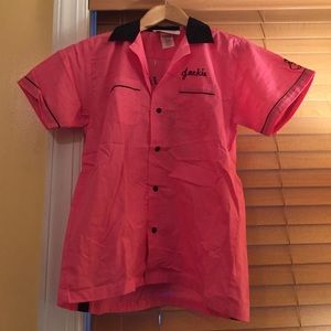 🎳Vintage pink bowling shirt